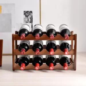 [콩심팥심]원목 소재 와인 보관 선반 3단 와인 진열대