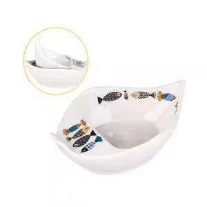 도자기 국자 받침 물고기 디자인 조리기구 거치대