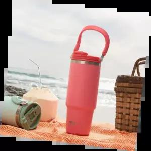 보온보냉텀블러 스테인리스 컵 거창한 디자인 휴대용 머그컵 차가운 음료 열전도 방지 캠핑 용도