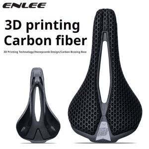 ENLEE 자전거 3D 인쇄 안장 초경량 카본 도로 산악 나일론 쿠션 편안한 MTB 좌석