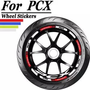반사 Pcx 림 스티커 휠 데칼 세트 PCX 125 150 160 pcx125 pcx150 pcx160 2020 2021 16 개