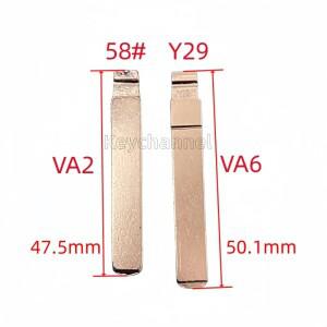 [호환제품] 10pcs VA6  키 공백 58  KD 블레이드 Y29 빈 헤드 Renault Peugeot 307 Citroen C2 for KEY Xho