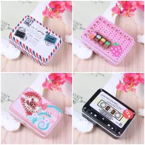 빈티지 틴케이스 미니 사각 다용도 철제 틴케이스 Aov1+3BML