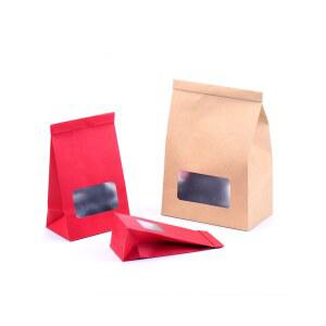 내부알루미늄 와이어봉투 크라프트지 찻잎 수직포장 봉지기 100개 지퍼백 6x9cm