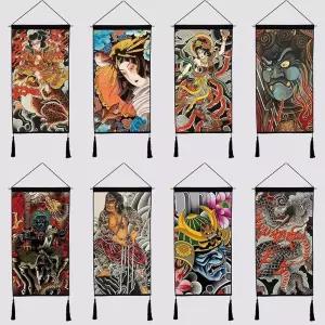 그림 족자봉 족자 태피스트리 벽장식 코끼리