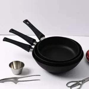 독일 IH 깊은 주물 후라이팬 28cm 1P 손잡이 핸즈프리 WFISWB2