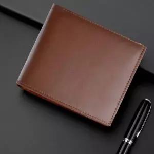 남성용 고급스런 무지 가죽 슬림 반지갑 선물 포켓