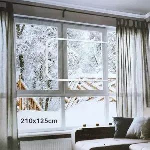 보온 방풍비닐막 창문 210x125 투명 삼정에바 지퍼형 WFLXHXR