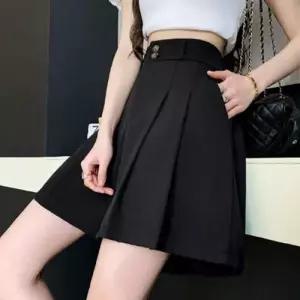 하이웨스트 핀턱 주름 A라인 숏 정장 치마바지 WFLX6HT