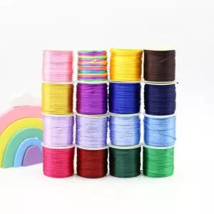도매 나일론줄 1롤 (1.5mm 2mm) 매듭팔찌 끈 쪽쪽이클립 비즈공예 재료