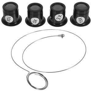 정밀 작업 및 시계 보석 감정용 1세트 아이 클립 확대경 수리 도구 루페 안경