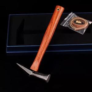일본 스타일 해머 창문 브레이커 스톤 워싱 HRC54 S55 고탄소강 헤드, 남미 블러드우드 핸들 포함
