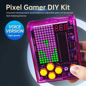 업그레이드된 DIY 게임 키트 레트로 복고풍 엔틱 클래식 전자 납땜 트레이닝 세트 퍼플 블루 릴 케이스 미