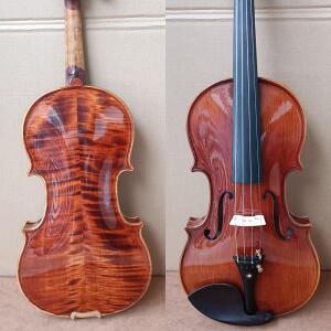 100% 수제 바이올린 4/4 풀사이즈 천연 스트라이프 메이플 원목 세트 스트라디바리우스 프로페셔널 케이스