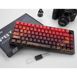 우팅 키캡 그라데이션 마그네틱 키보드 체리 염료승화 PBT