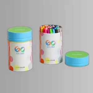 모나미 라이브칼라 60색 원형 틴케이스 트윈펜 세트