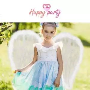해피파티 할로윈 망사 날개  화이트  WF6684D