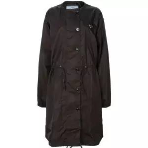 프라다 리나일론 다크브라운 여성 윈드브레이커 레인코트 292285 1WQ8 F0003