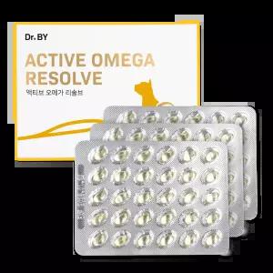 닥터바이 고양이 오메가3 액티브 오메가 리솔브 구강 피부 호흡기 영양제 90캡슐