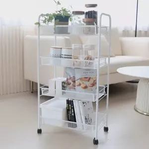 아도라하우스 철제 수납 트롤리 4단