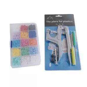 컬러 똑딱이 T단추 수선 기계 펀칭 도구 만들기