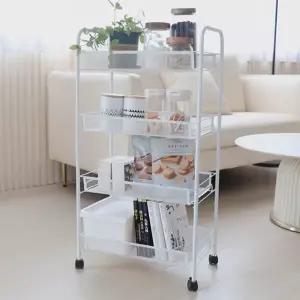 아트박스/아도라하우스 아도라하우스 철제 수납 트롤리 4단