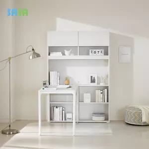 데코라인(매장상품) 플랜 1인책상+책장+상부장 세트