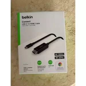 벨킨 USB-C to HDMI 2.1 케이블 어댑터 컨버터 젠더 HDR 4K 8K AVC012bt2M 맥북 에어 M4 아이패드 노트북