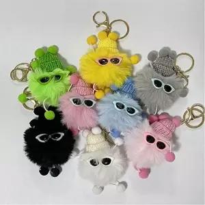 폼폼이 인형 키링 가방 열쇠고리 파우치 악세서리 (KYR-WCEB38F)