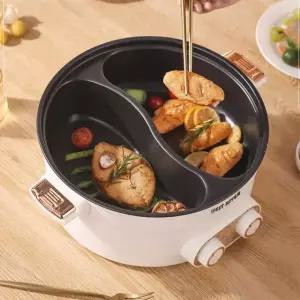 전기 냄비 샤브샤브 전골 쿠커 만능 휴대용 다용도 캠핑 포트 멀티