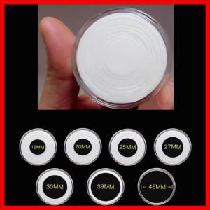 원형 동전 케이스 홀더 보관 용기 디스플레이 케이스 나무 상자 기념 동전 수집 상자 30 개 46mm