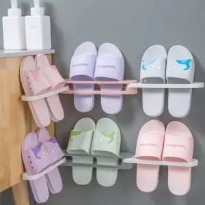 (제품명 슬리퍼 거치대 (그레이))3단 접이식 슬리퍼거치대 실내화거치대 실내화걸이 세워서 말리는 욕실