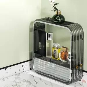 화장품정리함 뷰티 화장품 진열장 선반(42cm) (그레이) 화장품정리 화장품수납함