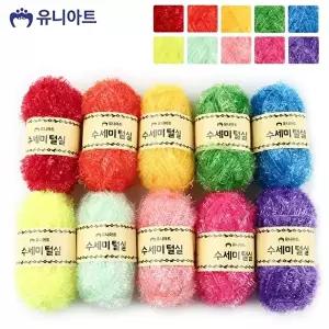 고품질 유니아트 (털실) 17000 수세미 털실 (10종세트) 털실 수세미실 수세미털실 WFIYQ8C