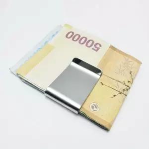 유광메탈지갑클립 유광 실버 슬림실버클립 지갑클립 디자인 메탈 지폐클립 남성머니클립