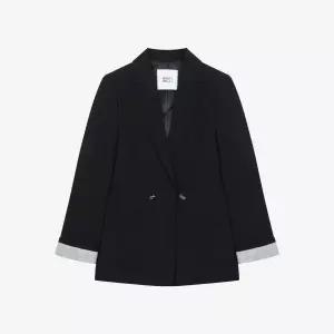 [베스띠벨리]잔체크 배색 원버튼 셋업 자켓 ( BKJAB1108 )