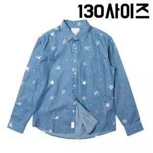 겨울셔츠 데일리셔츠 청남방 별프린트 남성남방