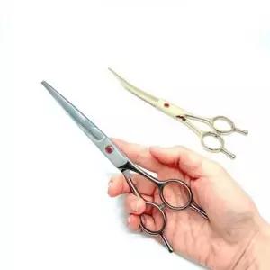 스테인리스 커브형 미용가위 7인치 2컬러 펫가위 애견