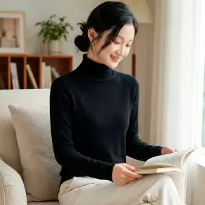 간절기/캡내장/기모 긴팔 따뜻한 노브라티 쫀쫀 스판 목폴라 긴팔티 무지 베이직 기본티 히트텍 3color