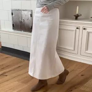 [코코블랑] 티하 코튼 롱 트임 스커트