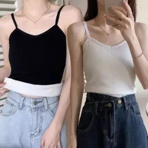 [라일리여성언더웨어] Rly 겨울 따뜻한 기모 안감 끈 브이넥 여자 나시 민