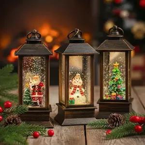 /레토 크리스마스 선물 스노우볼 워터볼 LED 무드등 조명