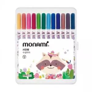 [아트박스]/이룸 모나미 모니주 사인펜 싸인펜 12색 핑크