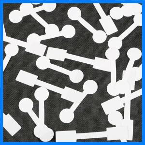 반지 목걸이 팔찌 쥬얼리 디스플레이에 대한 도매 100 조각 흰색 빈 가격 태그 사각형 라운드 머리 종이 라