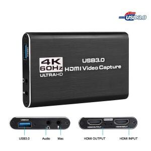 4K HDMI 호환 비디오 캡처 카드 1080p 게임 라이브 스트리밍 방송용 USB 2.0 3.0 레코더 박스 장치