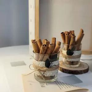 소소한 시나몬스틱 천연방향제 유리컵(중) 모기기피벌레 캠핑용품 냄세제거 공기정화 주방세 우드빈티지 신