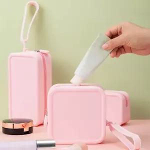 실리콘 방수가 화장품 보관 수영 파우치 물놀이 수백 헬스지퍼백 실리콘백 여행 용치 다용도치 필통 미니치