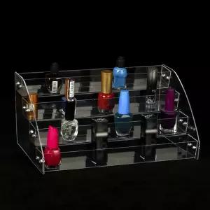 스탈리나 아크릴 4단 매니큐어 진열대 계단식정리대립스틱 화장품 투명 네일 정리함