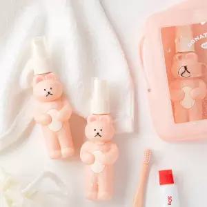 베어 트래블 공병세트 (피치)화장품 케이스 여행용 휴대용