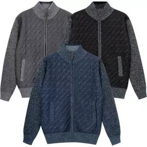 [디바옴므] 하이넥 패딩 바디 보아털안감 니트 퀄팅 자켓 점퍼